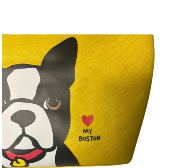 Marc Tetro | Love My Boston Yellow Zippered Cosmetic Pouch - Picture 2 of 4